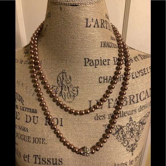 Faux Pear Long Necklace - Picture 2 of 3